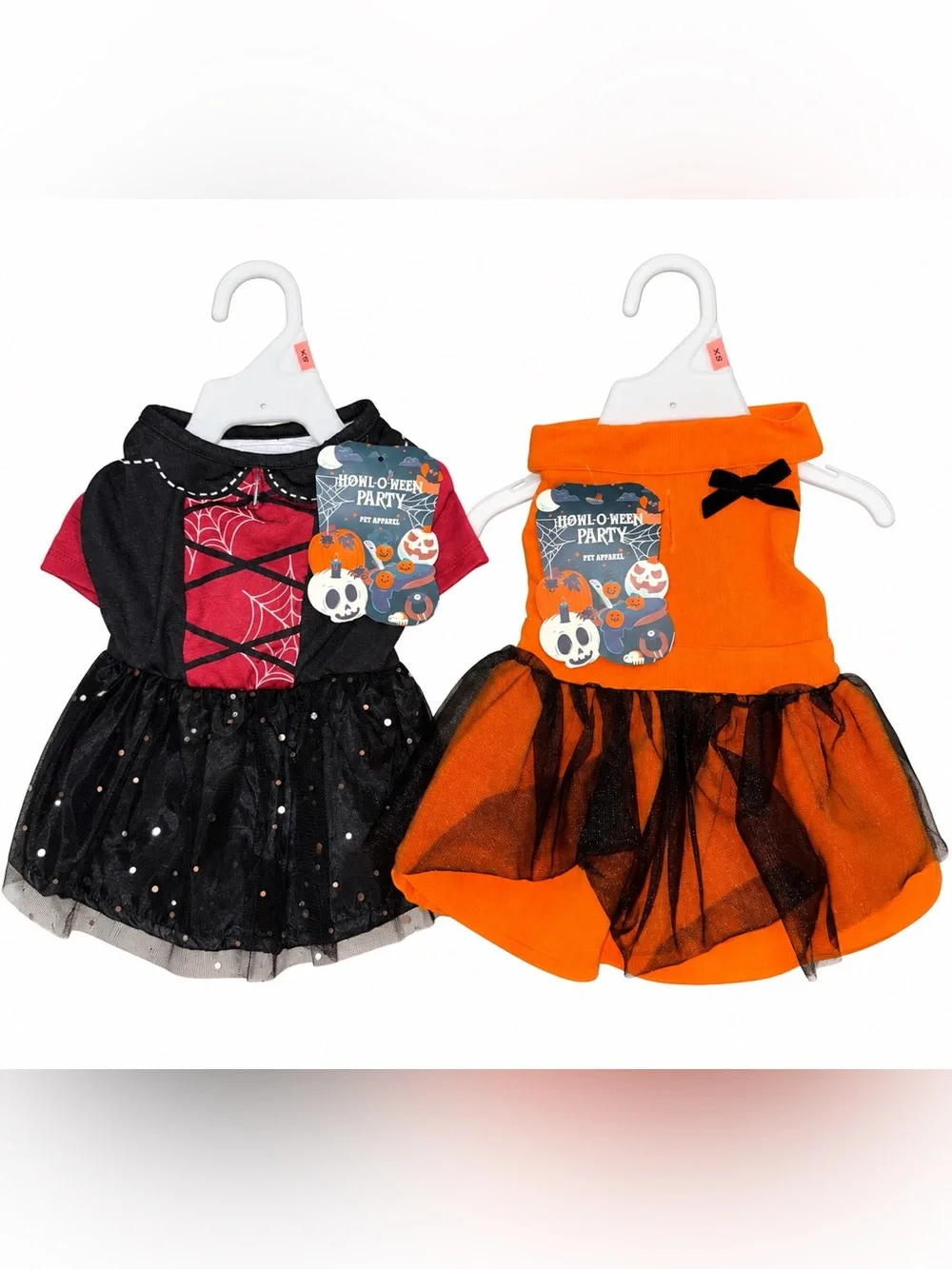 🆕 Howl-O-Ween Party Pet Dog Costume Dress Bundle Vampire Spiderweb Size XS
